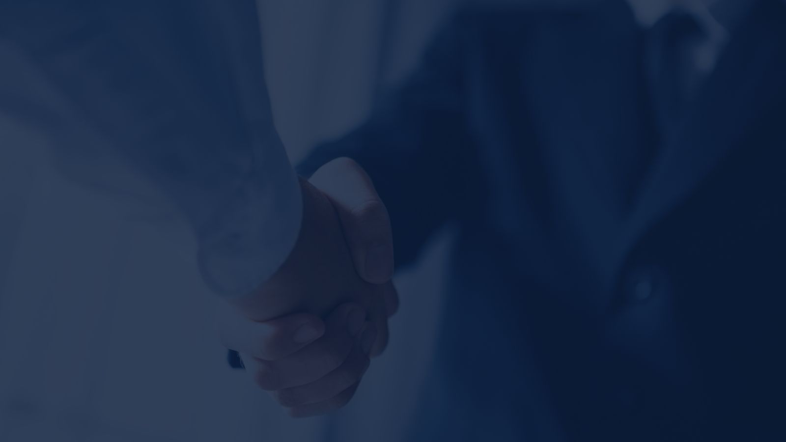 Close-up of a handshake between two business partners